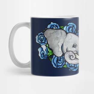 Cute Floral Elephant Art Mug